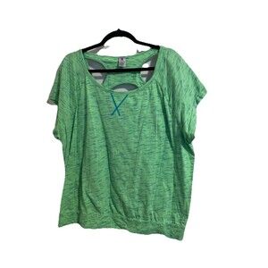 LB Active Racerback Tank Top Shirt Lime Green  Plus Size 22/24 Activewear